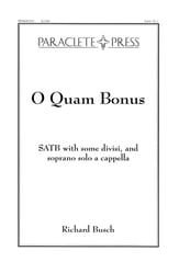 O Quam Bonus SATB choral sheet music cover